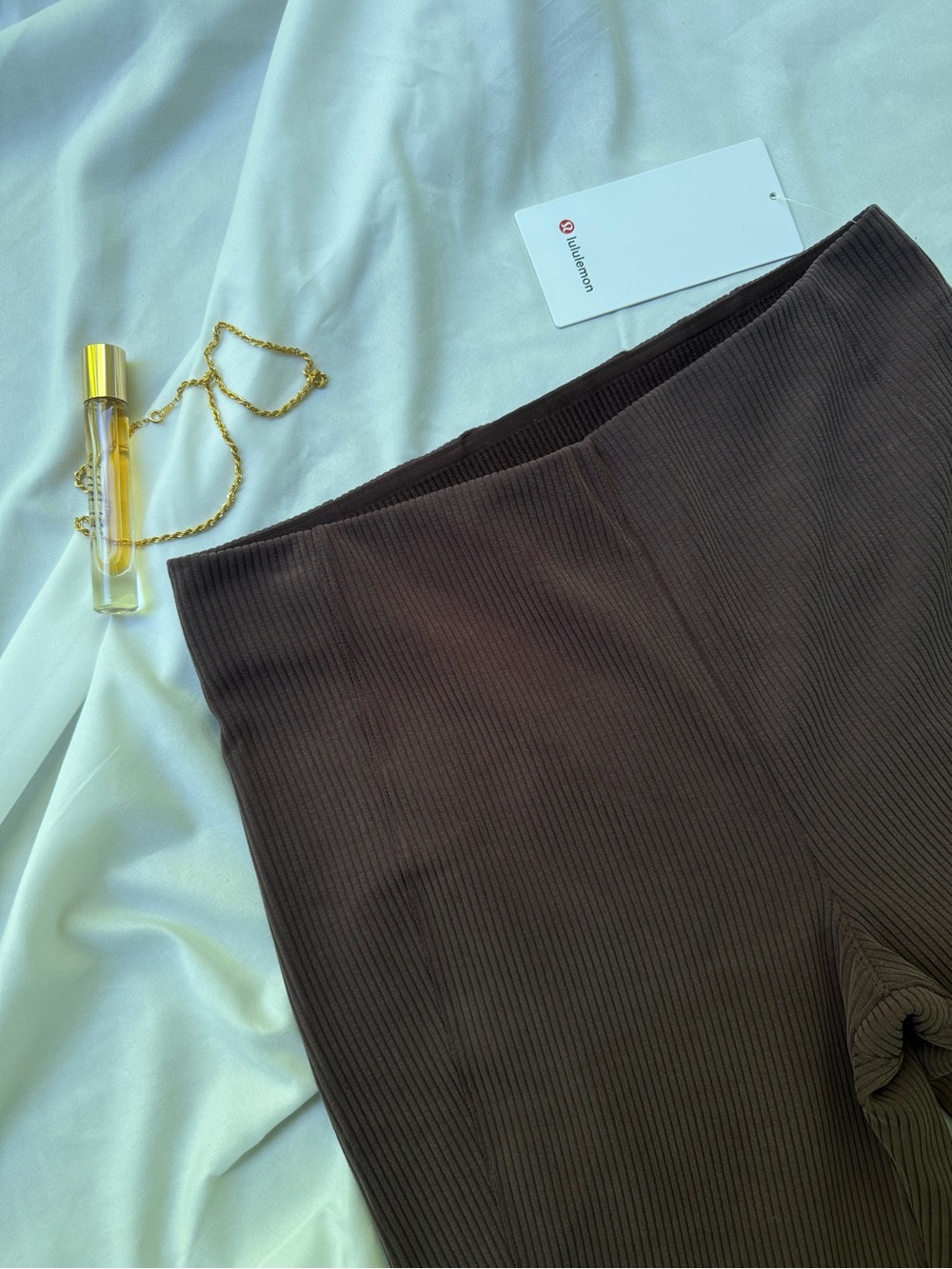 Lululemon Ribbed Softstreme Zip-Leg High Rise Crop 25” Espresso NWT Size 10